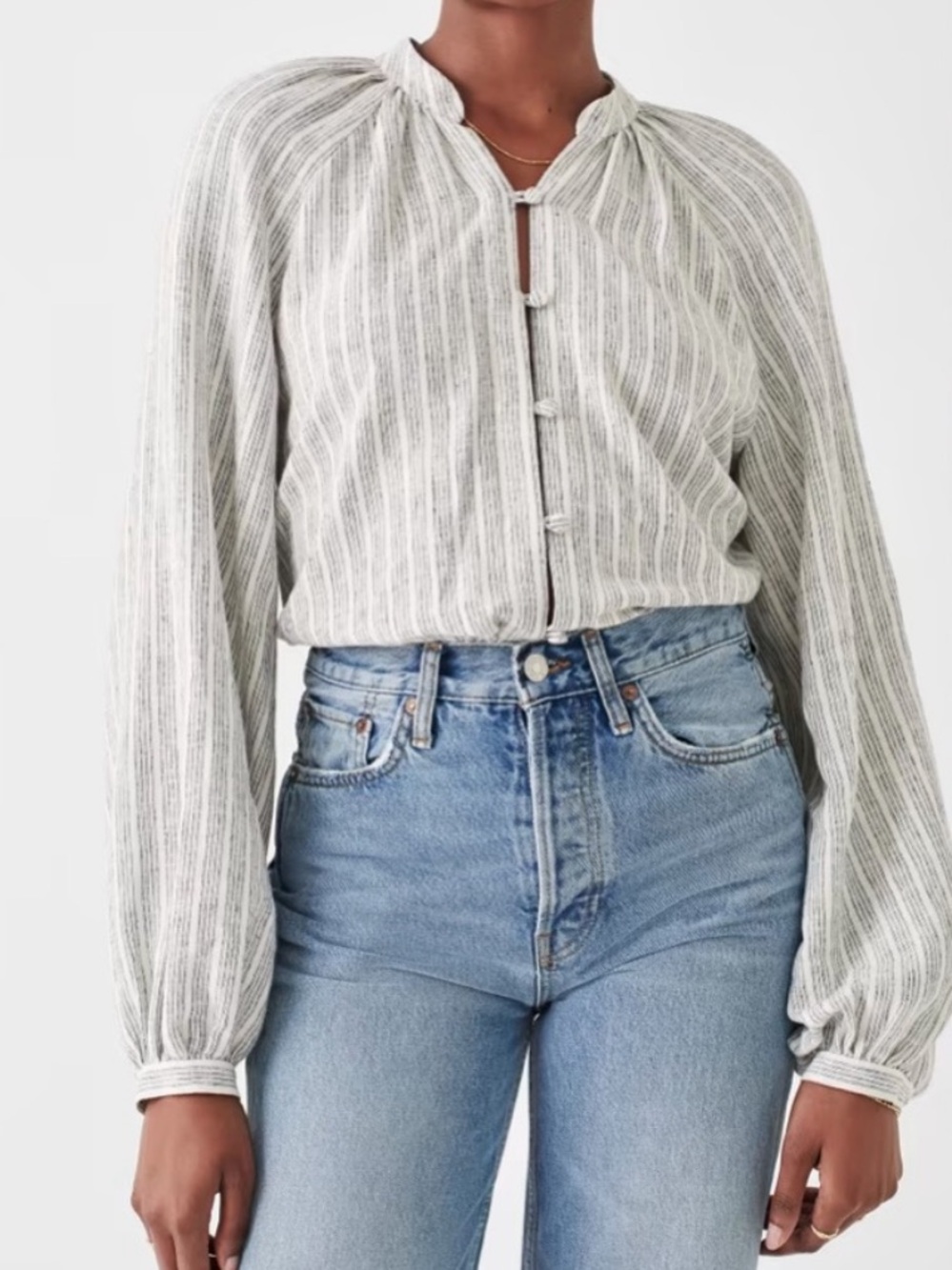 Faherty Naomi Top Striped Button Down